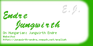 endre jungwirth business card